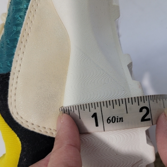 Jessica Carlife SIDNEY Womens Sneaker Sz 7 Green Yellow White Chunky Athleisure - Picture 11 of 12